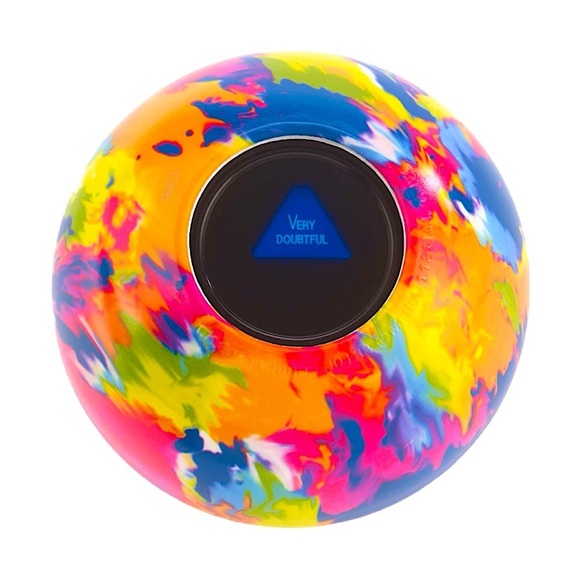 Magic 8 Ball Tie Dye toy fidget 90”s colorful - Picture 1 of 7